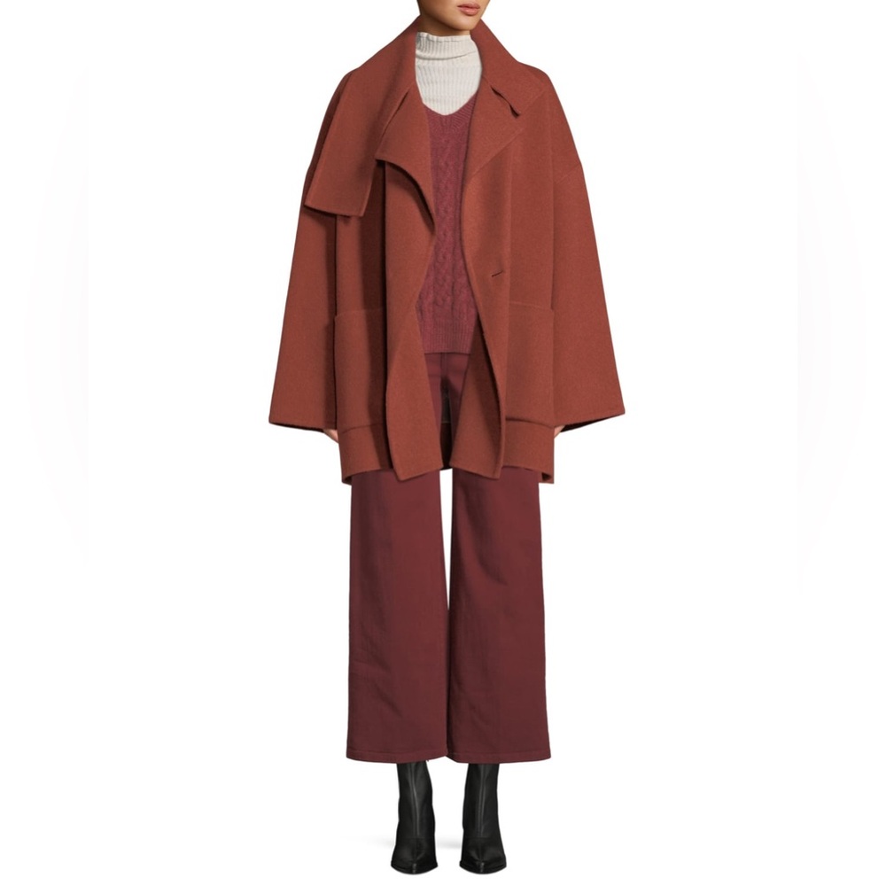 VINCE Oversized Wool Blend Blanket Coat - Picture 5 of 11
